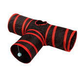 Túnel de Nylon em Formato de "T" para Gatos - Vermelho