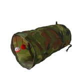 Túnel Poliester Camuflado 50cm com Brinquedo para Gatos