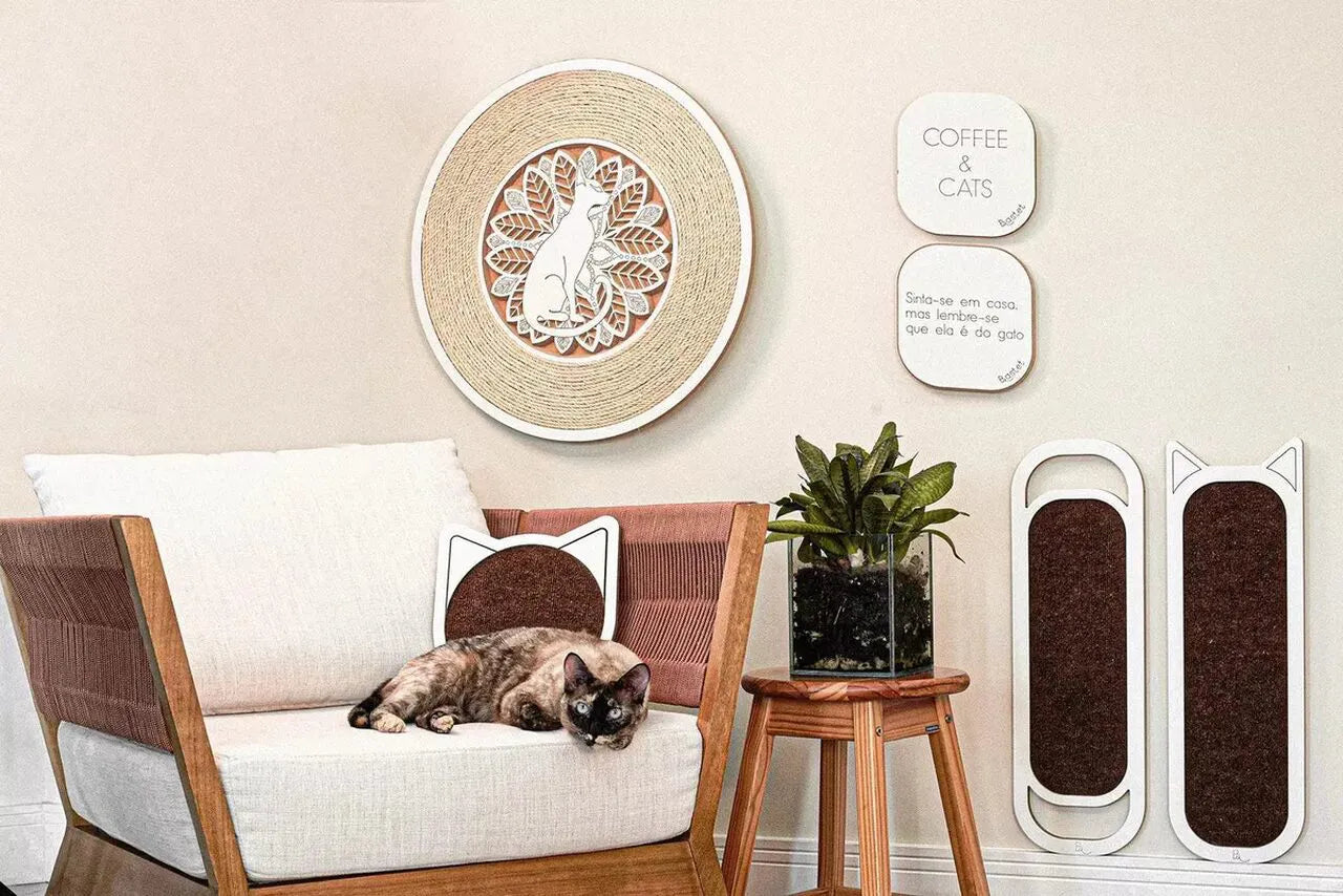 Arranhador Clean Carpete Para Parede ou Chão - Gato