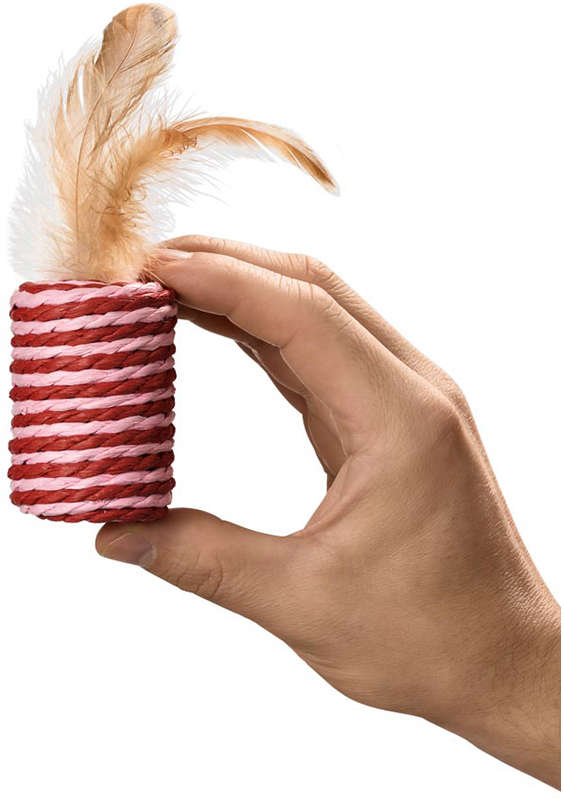 Cilindro de Sisal com Chocalho e Penas