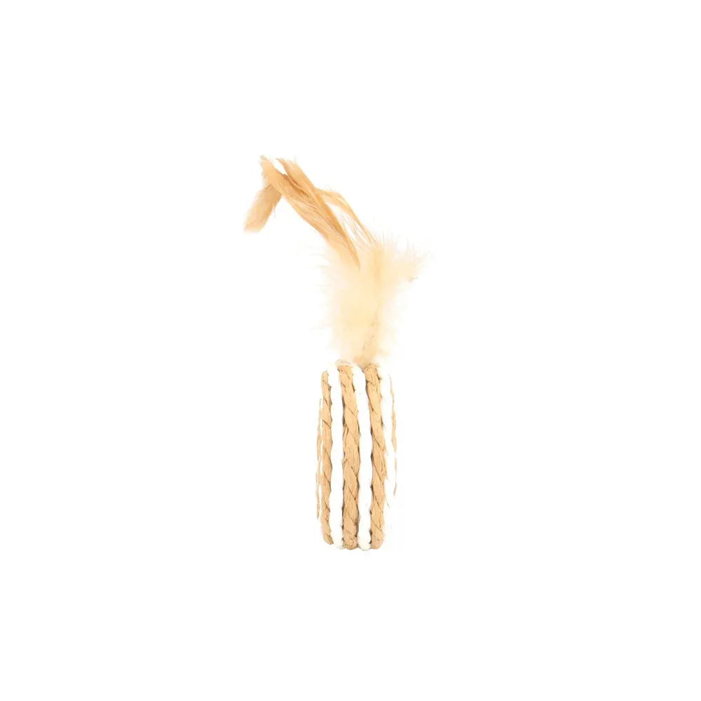 Brinquedo Disco Sisal com Pena para Gatos