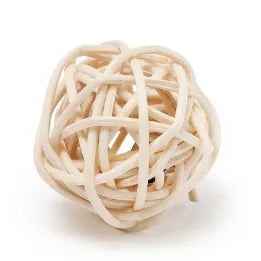 Brinquedo Duplo Bolinhas Sisal Rattan e Pena