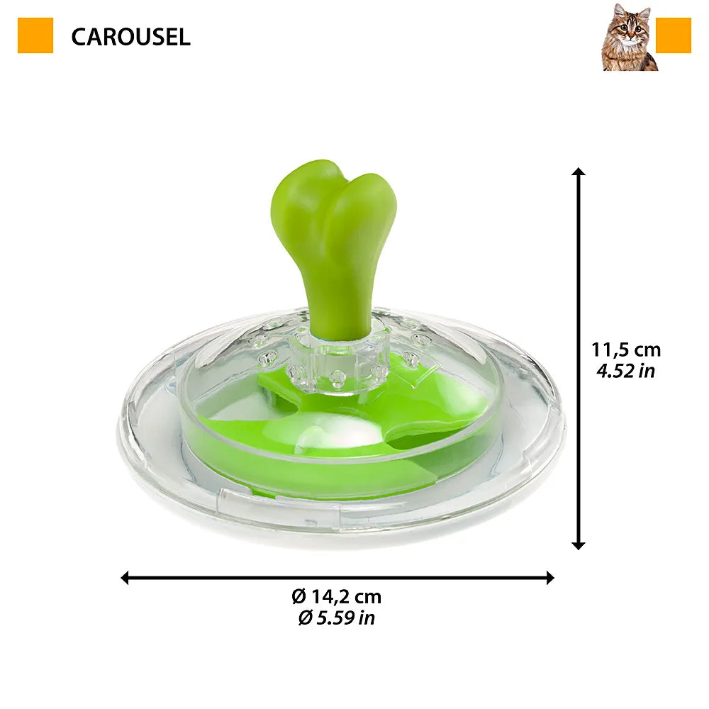 Brinquedo Interativo Puzzle Carousel Porta Petiscos - Enriquecimento Alimentar