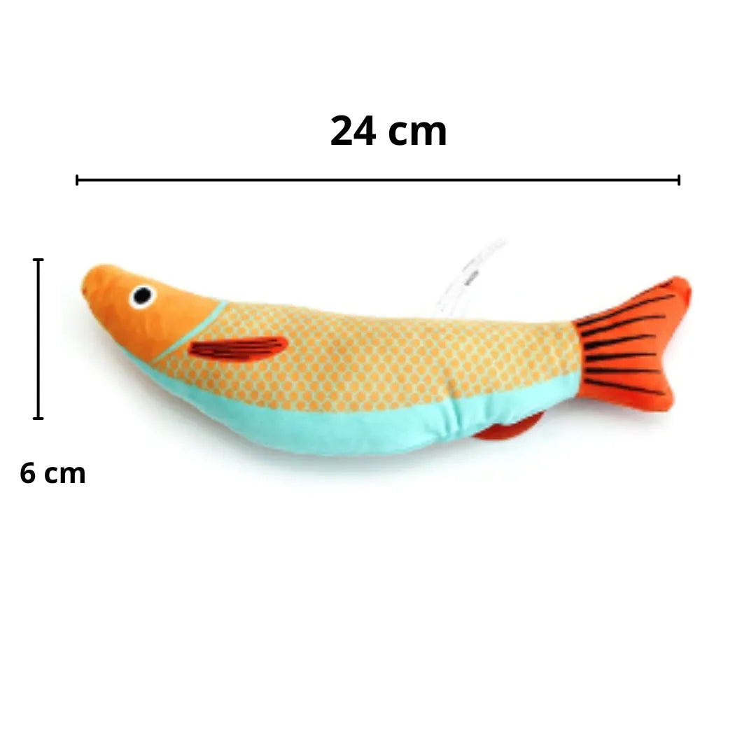 Brinquedo Peixe Kicker Estimulante com Catnip