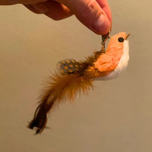 Brinquedo Isca Realista Pássaro Laranja para Varinhas