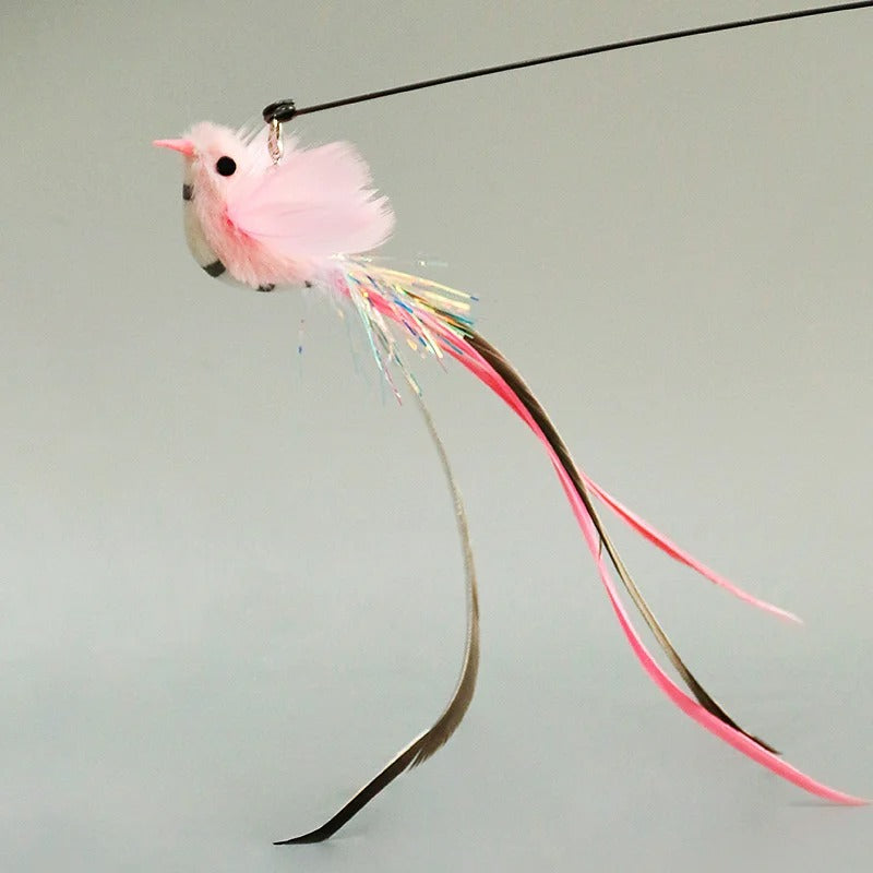 Brinquedo Isca Realista Pássaro Rosa para Varinhas