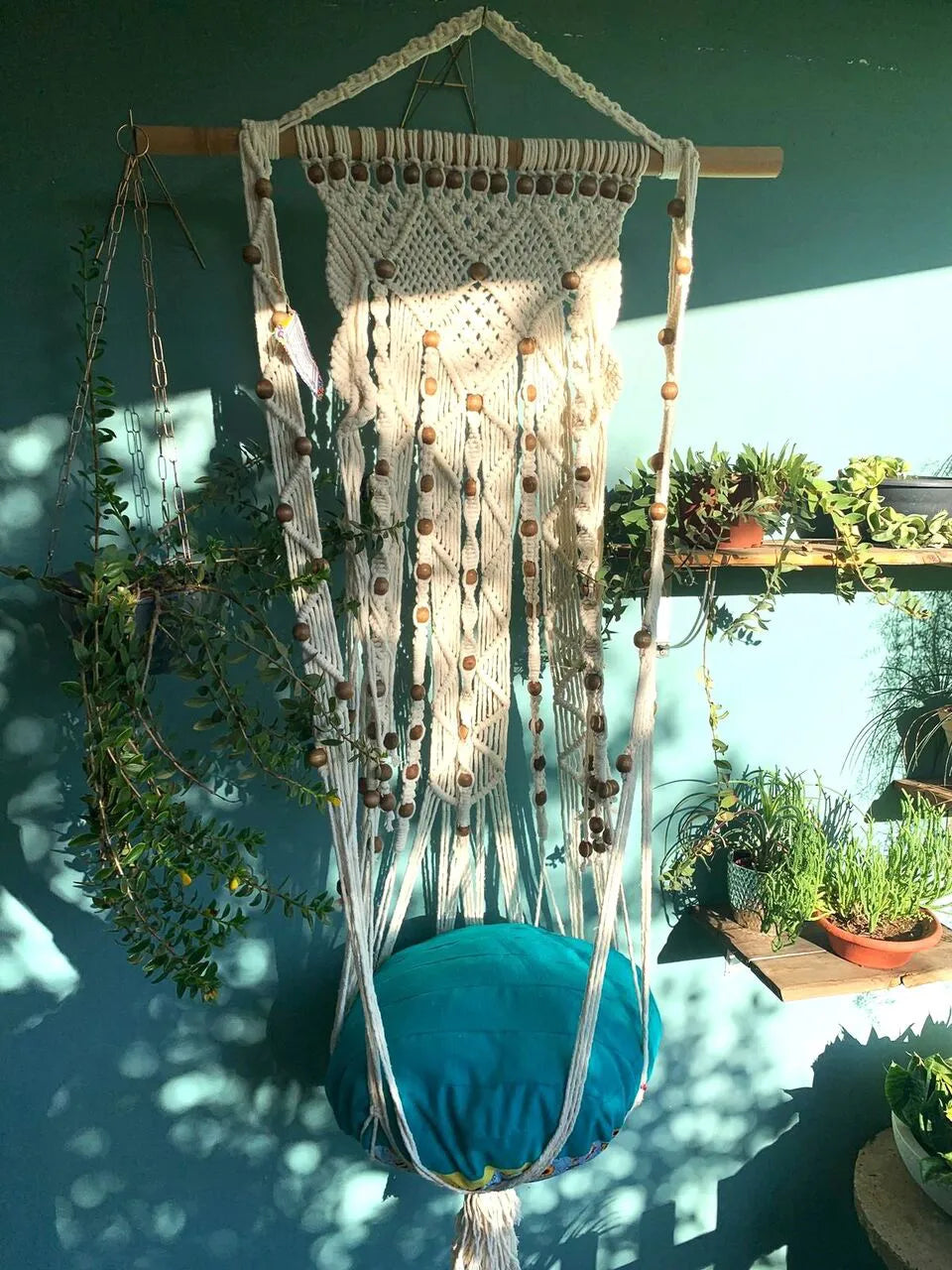Cama Macramê Suspensa Himalaio - Artesanal