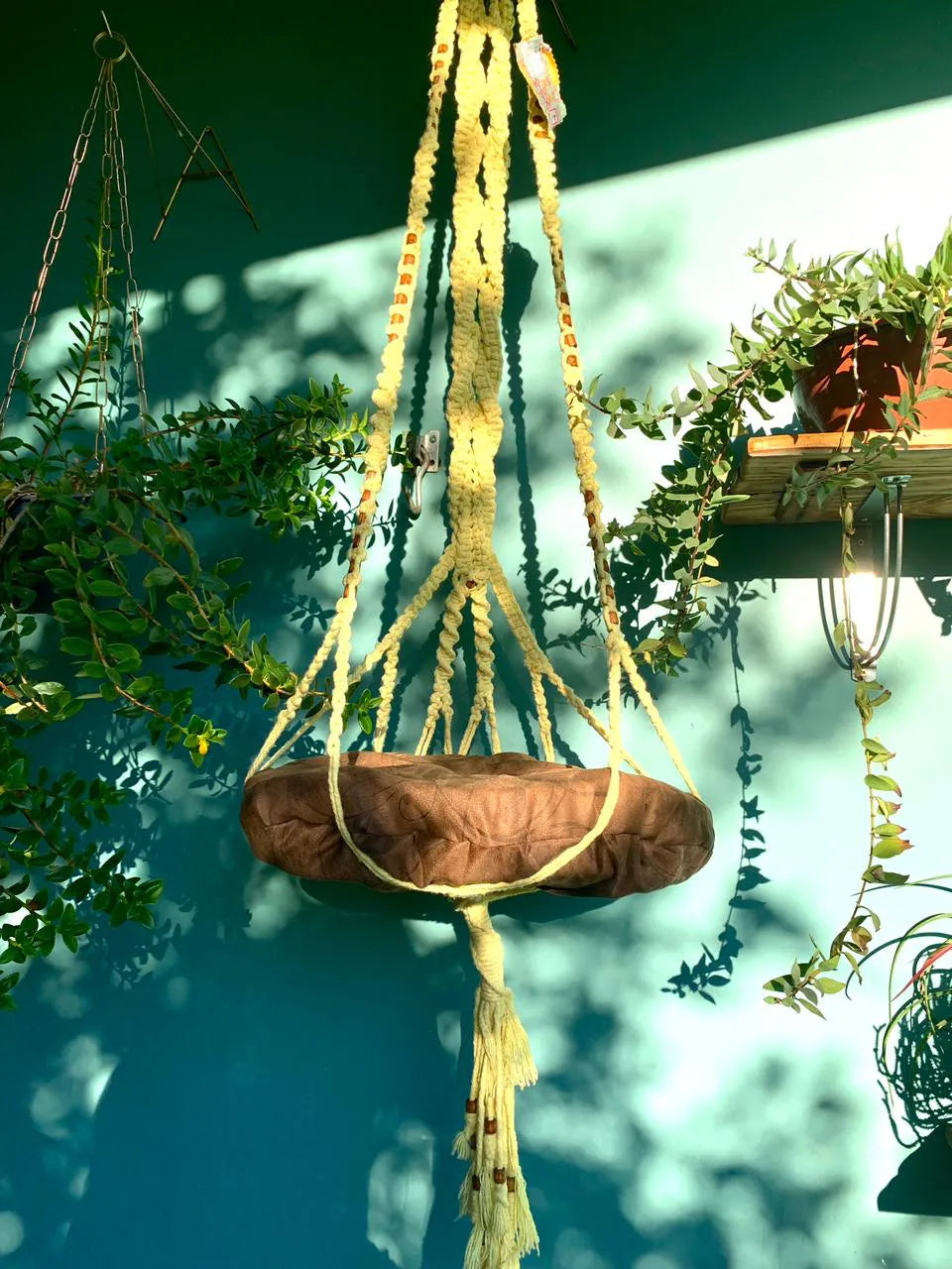 Cama Macramê Suspensa Sphynx - Artesanal
