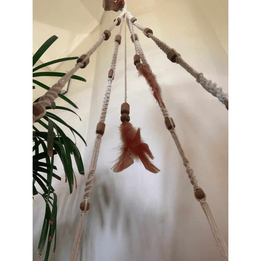 Cama Macramê Suspensa Abssínio - Artesanal
