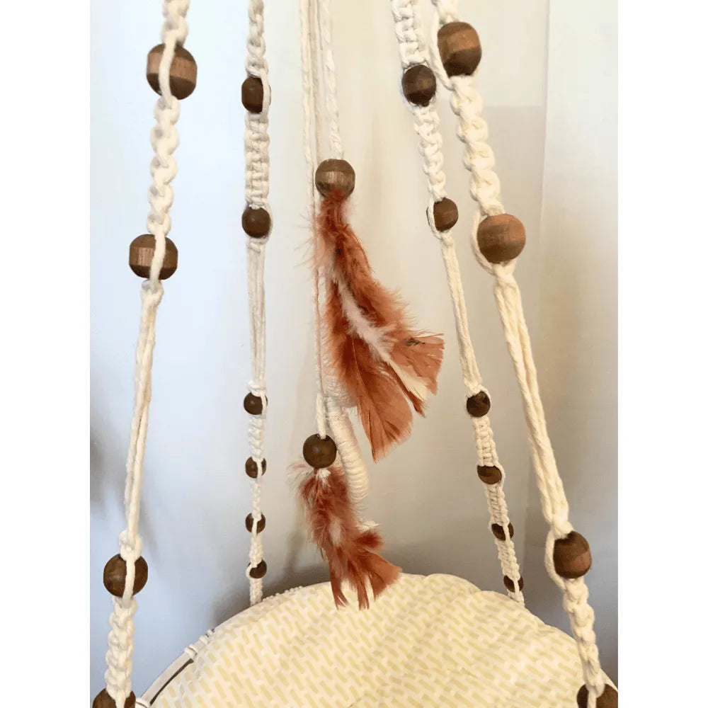 Cama Macramê Suspensa Birmanês - Artesanal
