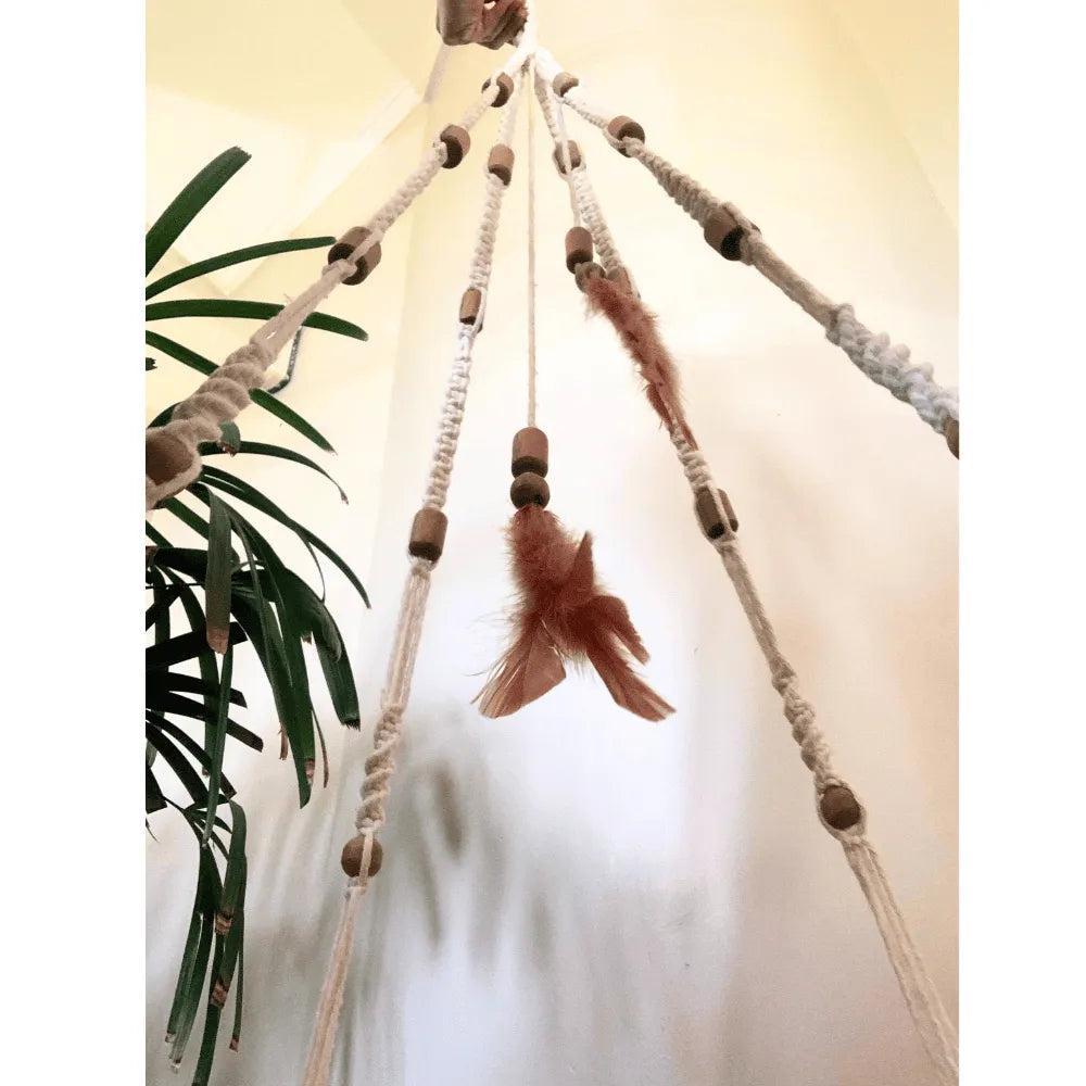 Cama Macramê Suspensa Birmanês - Artesanal