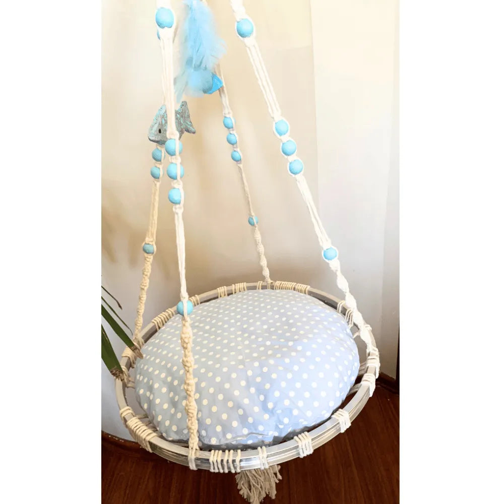 Cama Macramê Suspensa Cornish - Artesanal
