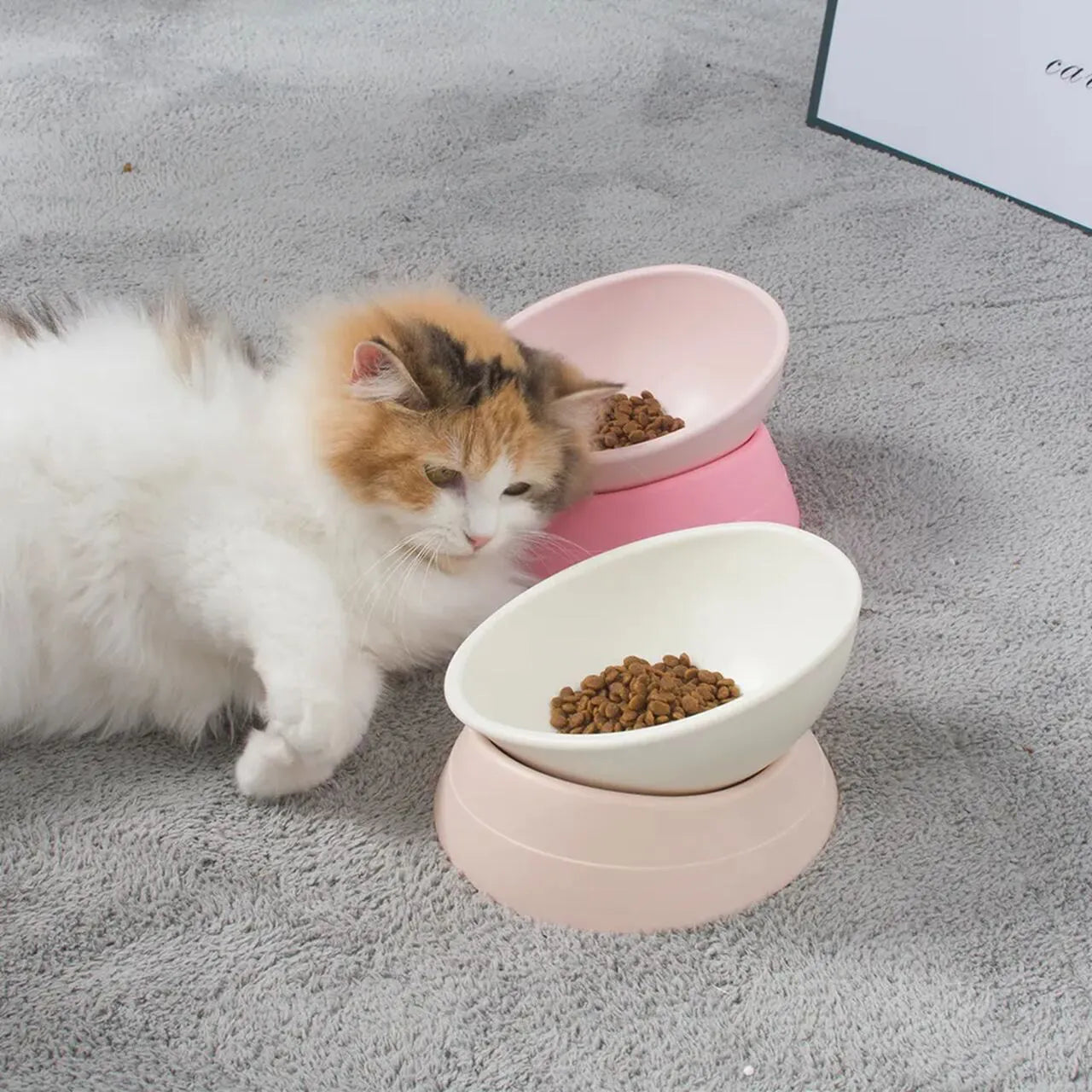 Comedouro de Silicone Regulável para Gatos
