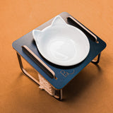 Comedouro Horus Cerâmica com Base em Madeira