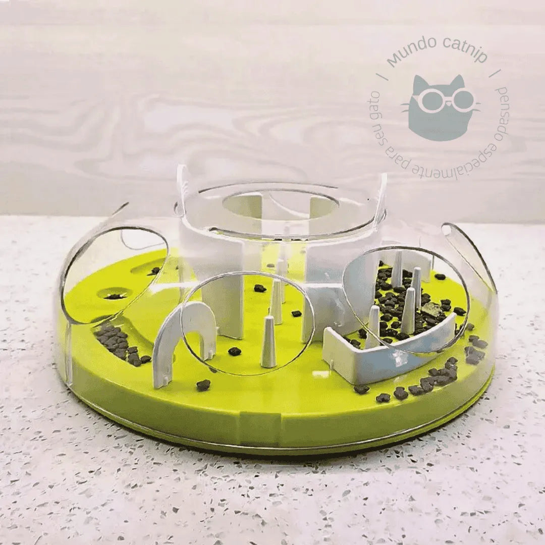 Comedouro Lento Labirinto Enriquecimento Alimentar Gatos