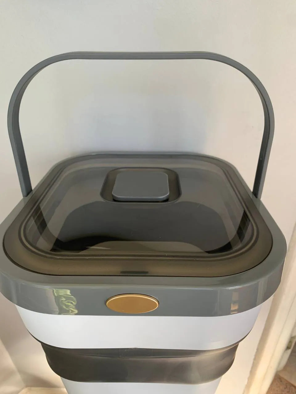 Container/Recipiente Ajustável de Silicone com Botão para Armazenamento