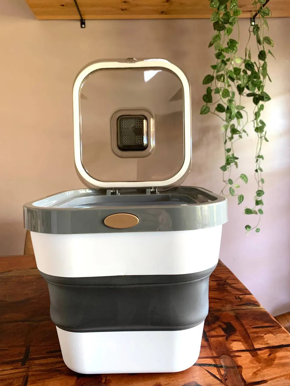 Container/Recipiente Ajustável de Silicone com Botão para Armazenamento