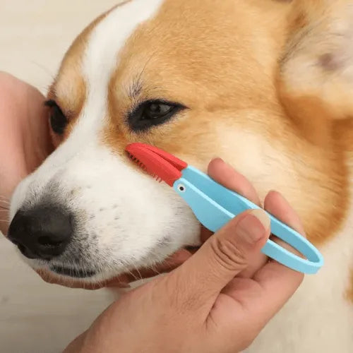 Pinça Cerdas Silicone para Limpeza de Olhos e Rosto