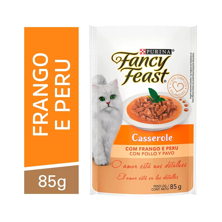 Sachê Fancy Feast Casserole Frango e Peru 85g