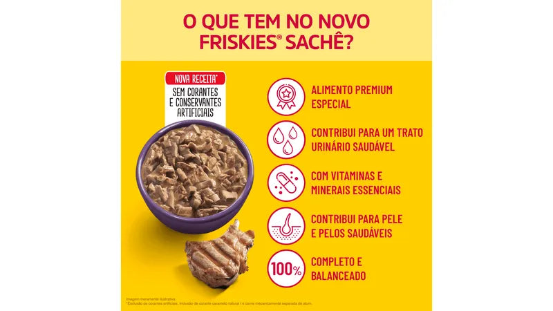 Sachê Friskies Cordeiro 85g Gatos Adultos