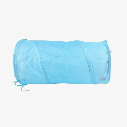 Túnel Poliester Azul 50cm com Brinquedo para Gatos