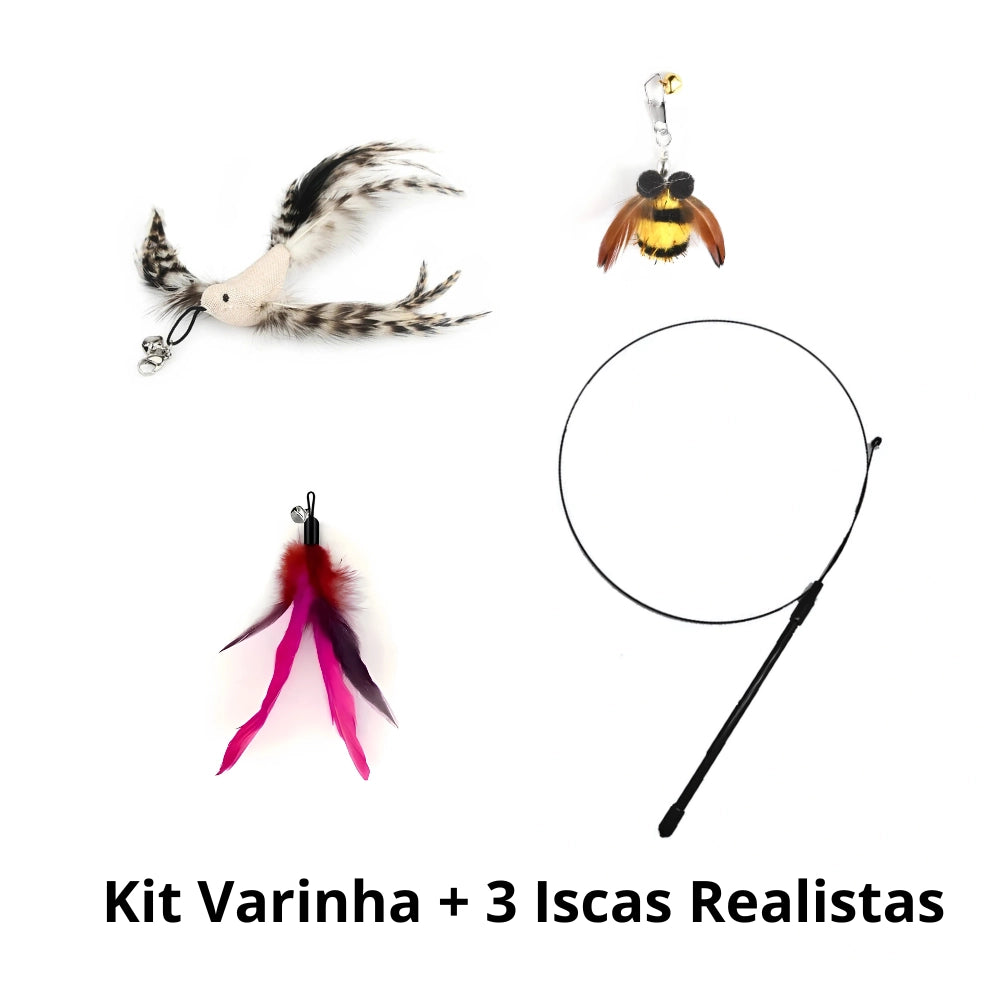 Kit Estímulo Realista - Varinha + 3 Iscas Realistas
