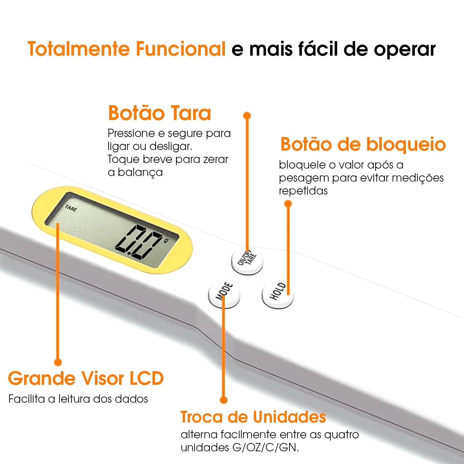 Colher com Balança Digital Dosadora de Ração