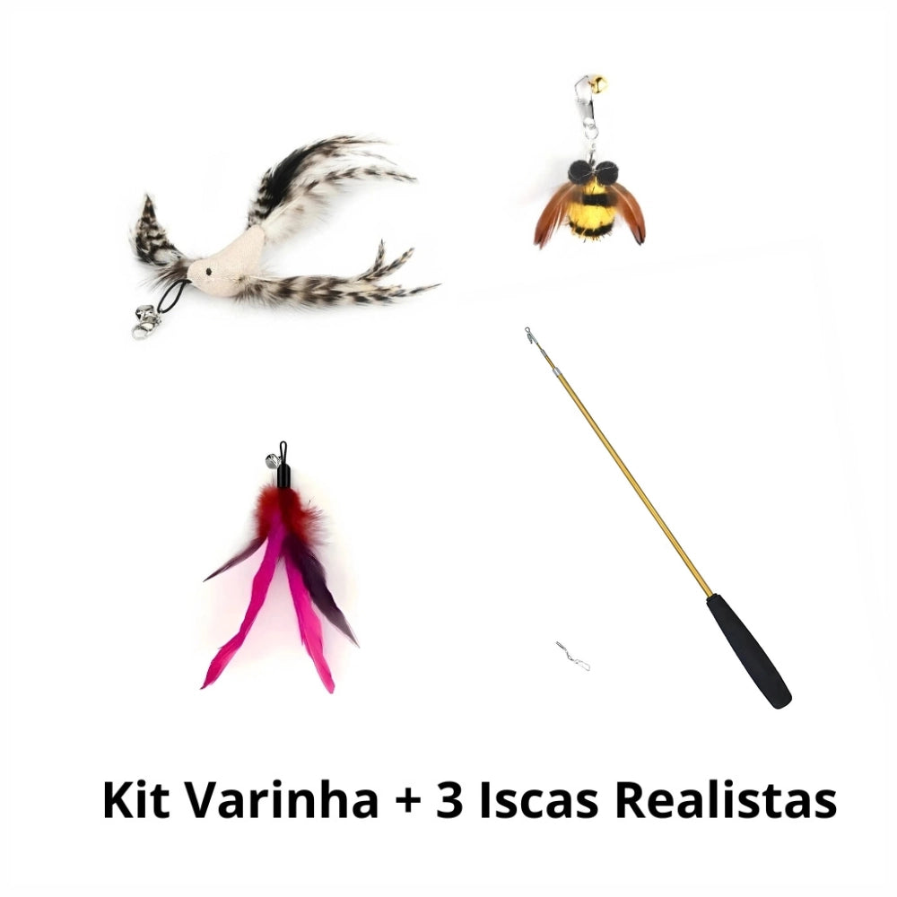 Kit Estímulo Realista - Varinha + 3 Iscas Realistas