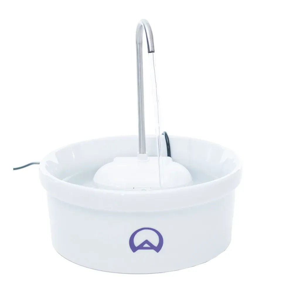 Fonte de Água de Cerâmica Aqua Porcelain 1,2L - Branca