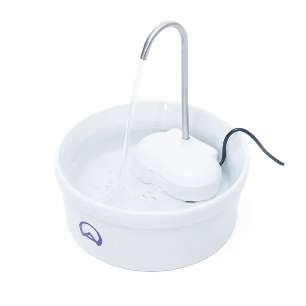 Fonte de Água de Cerâmica Aqua Porcelain 1,2L - Branca