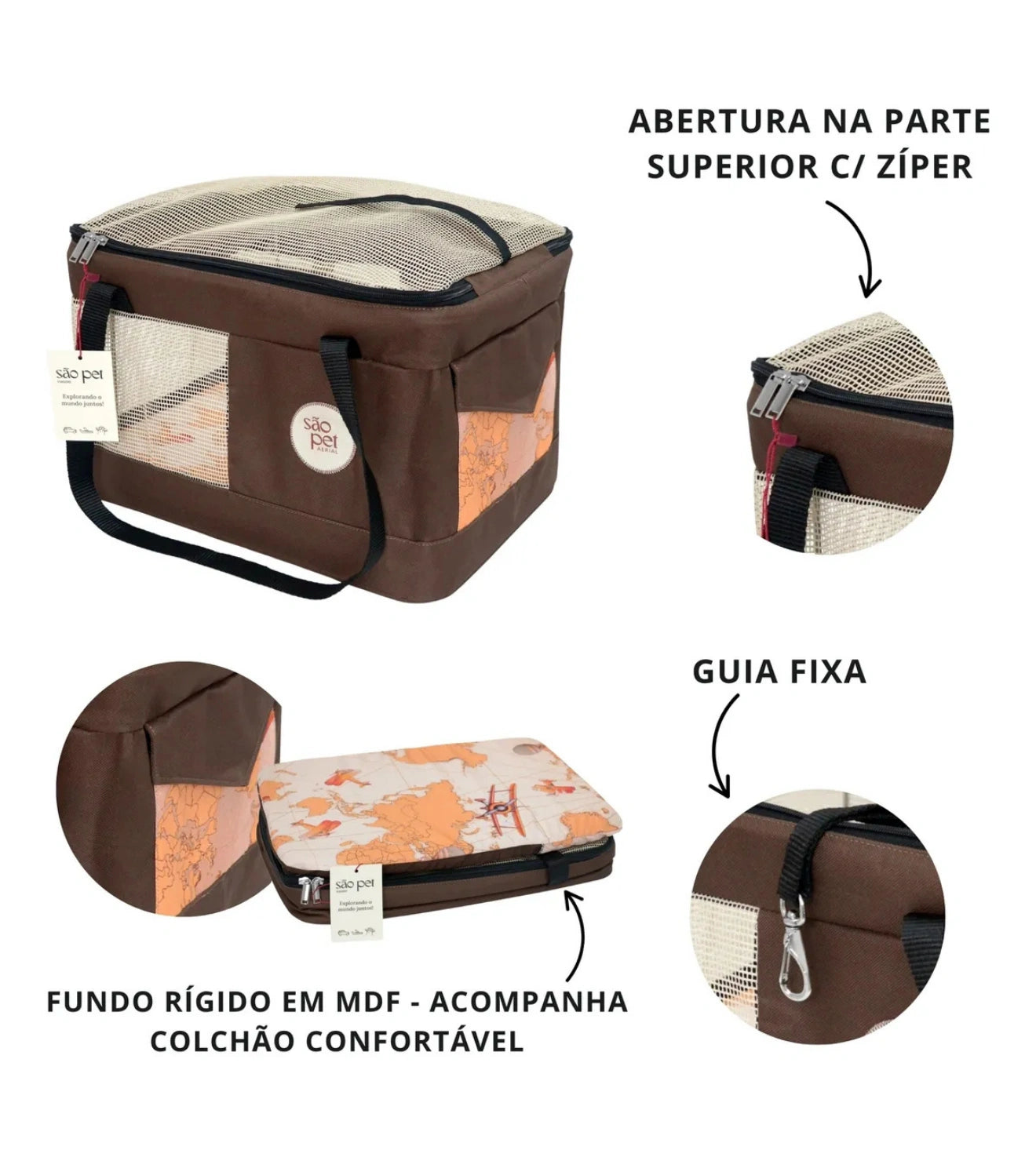 Bolsa de Transporte Companhias Aéreas Aerial Tamanho P - Marrom