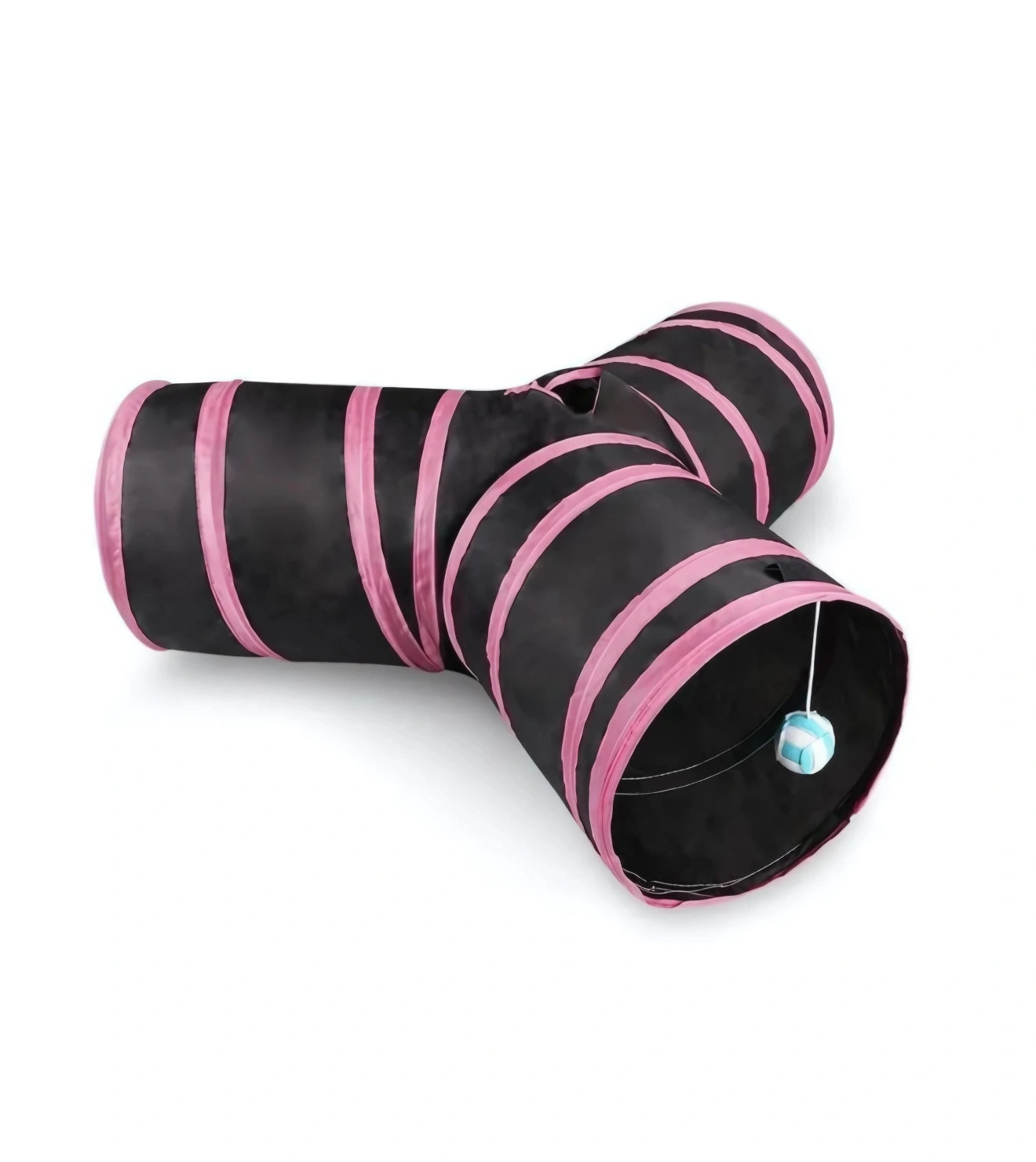 Túnel de Nylon Formato em "T" para Gatos - Rosa