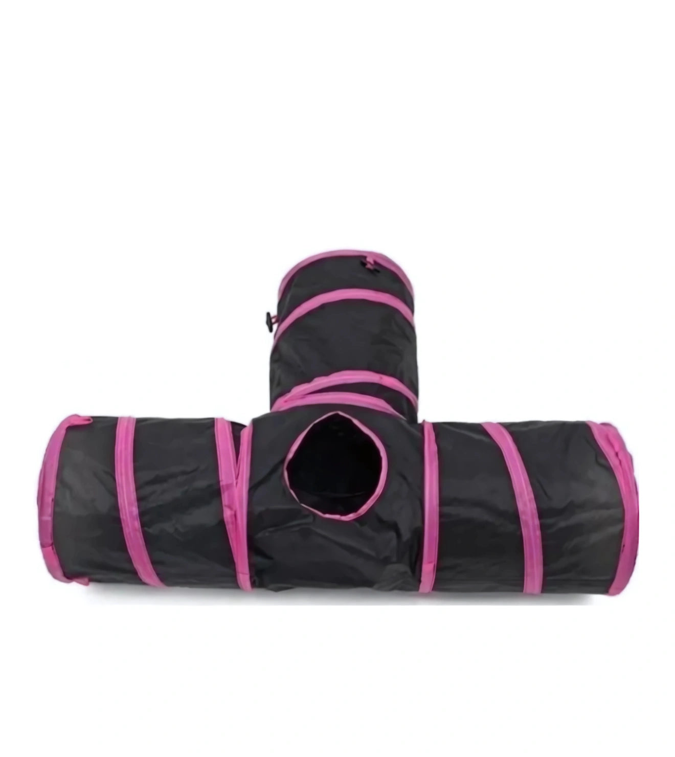 Túnel de Nylon Formato em "T" para Gatos - Rosa