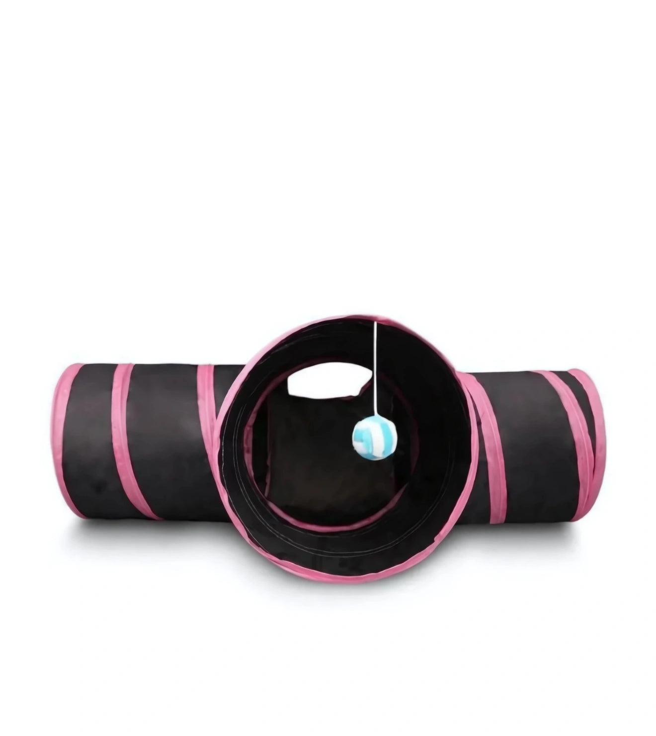 Túnel de Nylon Formato em "T" para Gatos - Rosa