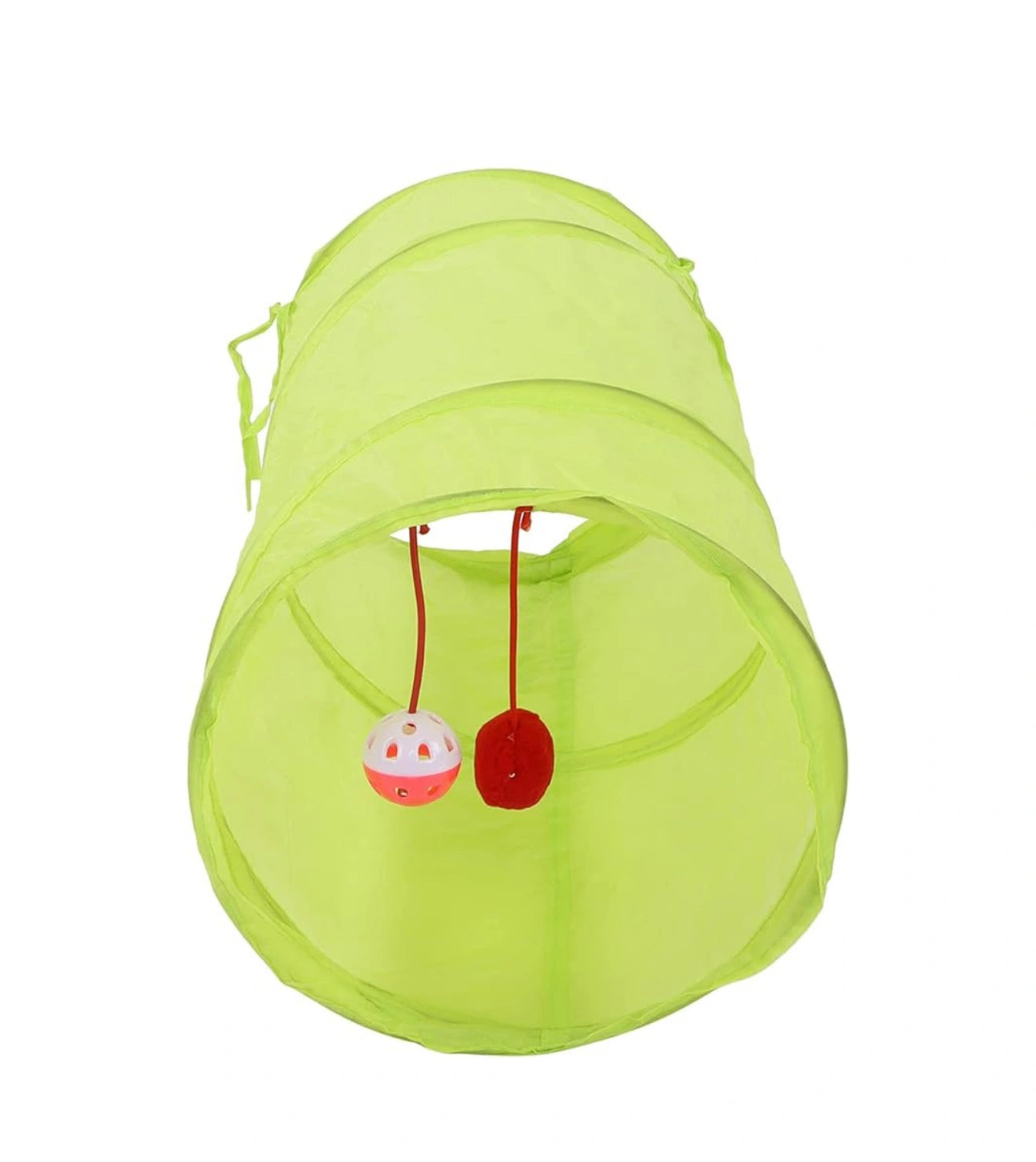 Túnel Verde com Bolinha de Brinquedo para Gatos