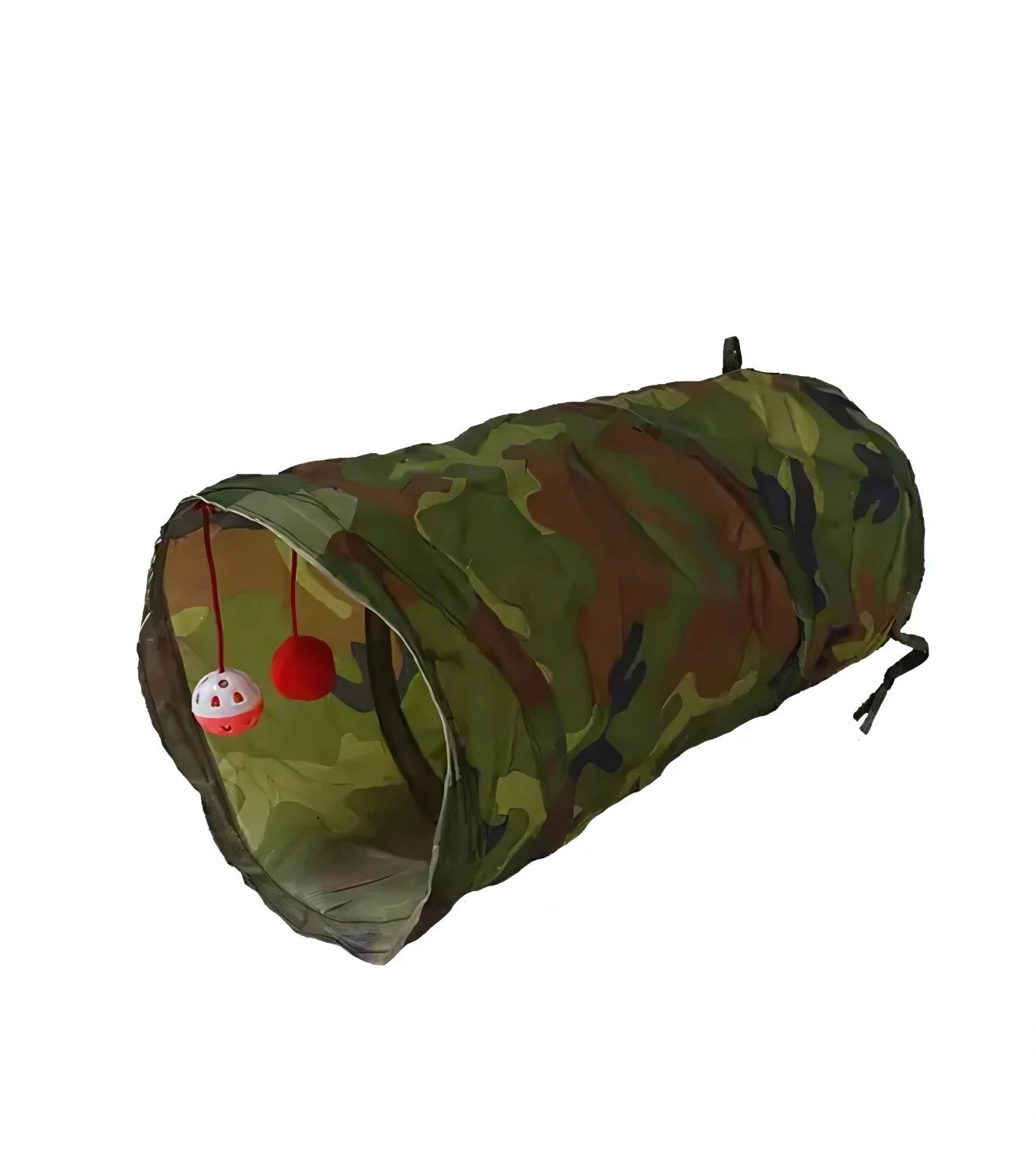 Túnel Poliester Camuflado 50cm com Brinquedo para Gatos