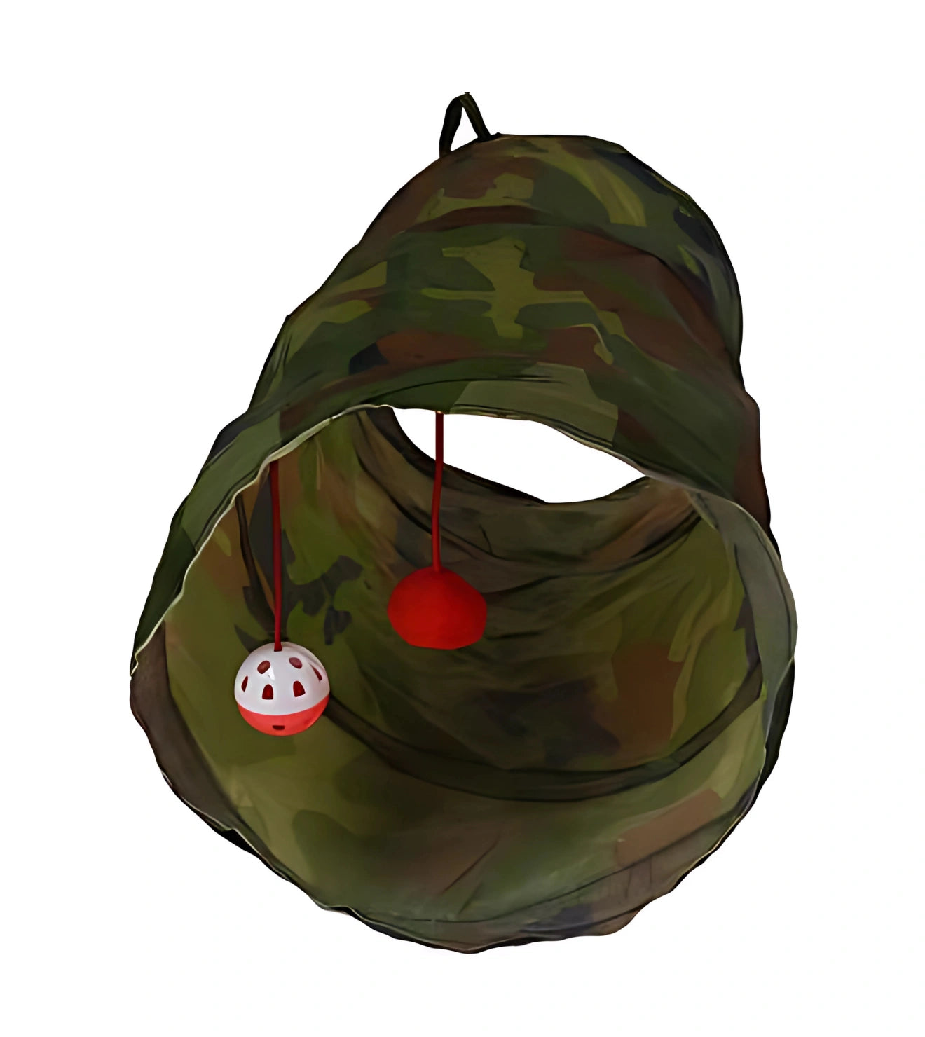 Túnel Poliester Camuflado 50cm com Brinquedo para Gatos