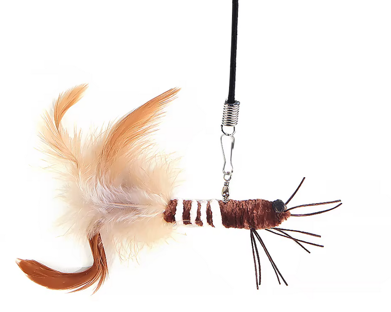 Brinquedo Isca Inseto Realista Marrom Divertido