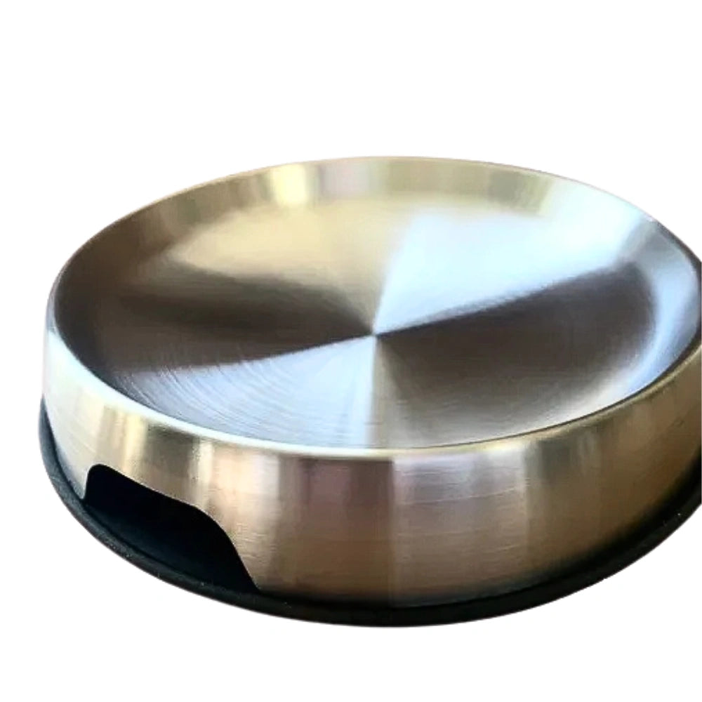 Comedouro/Bebedouro Aço Inoxidável Côncavo Antiderrapante Mundo Catnip