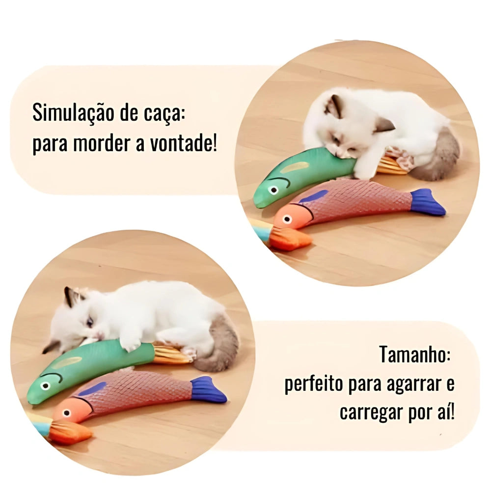 Brinquedo Peixe Kicker Estimulante com Catnip