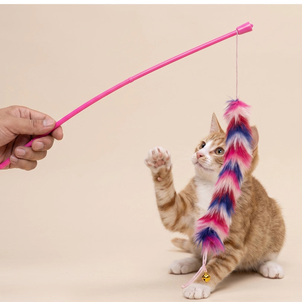 Brinquedo Varinha Rabo Peludo Pink