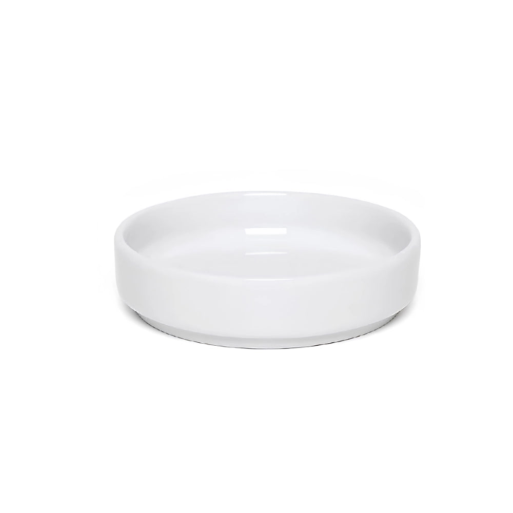 Comedouro Porcelana Raso para Gatos - Branco