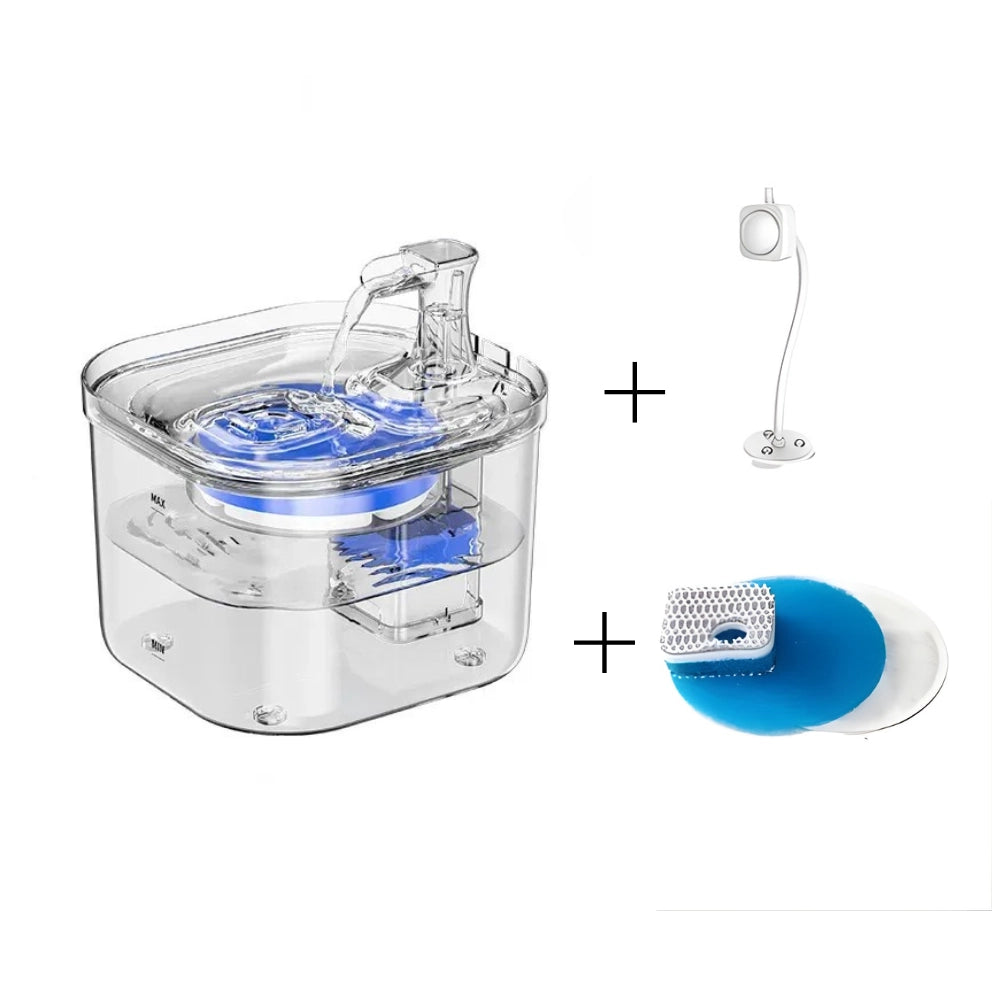 Fonte de Água Transparente com Sensor de Movimento 2L