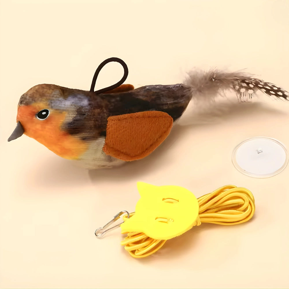 Brinquedo SwingBird: Pássaro Pêndulo Elástico com Som de Passarinho