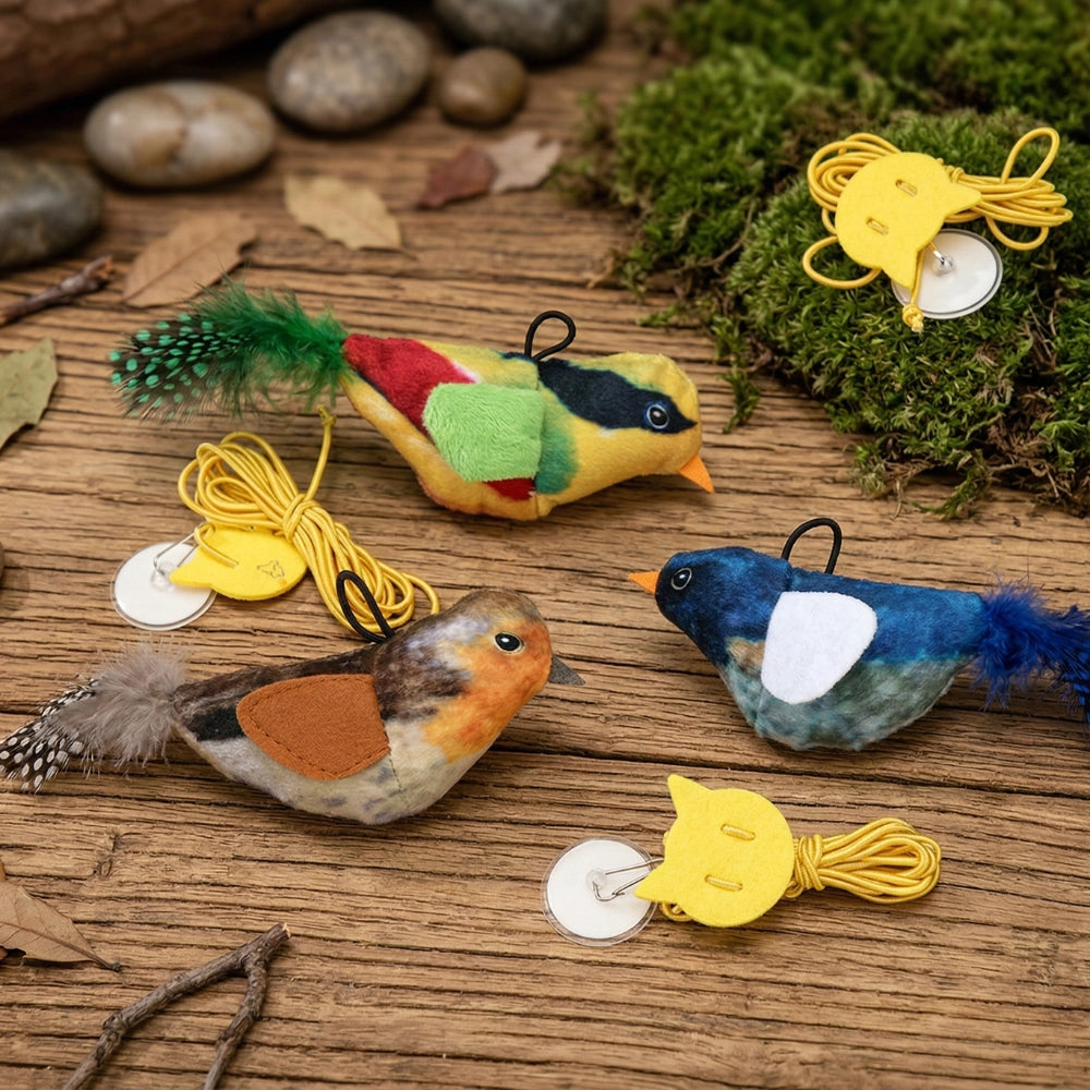 Brinquedo SwingBird: Pássaro Pêndulo Elástico com Som de Passarinho