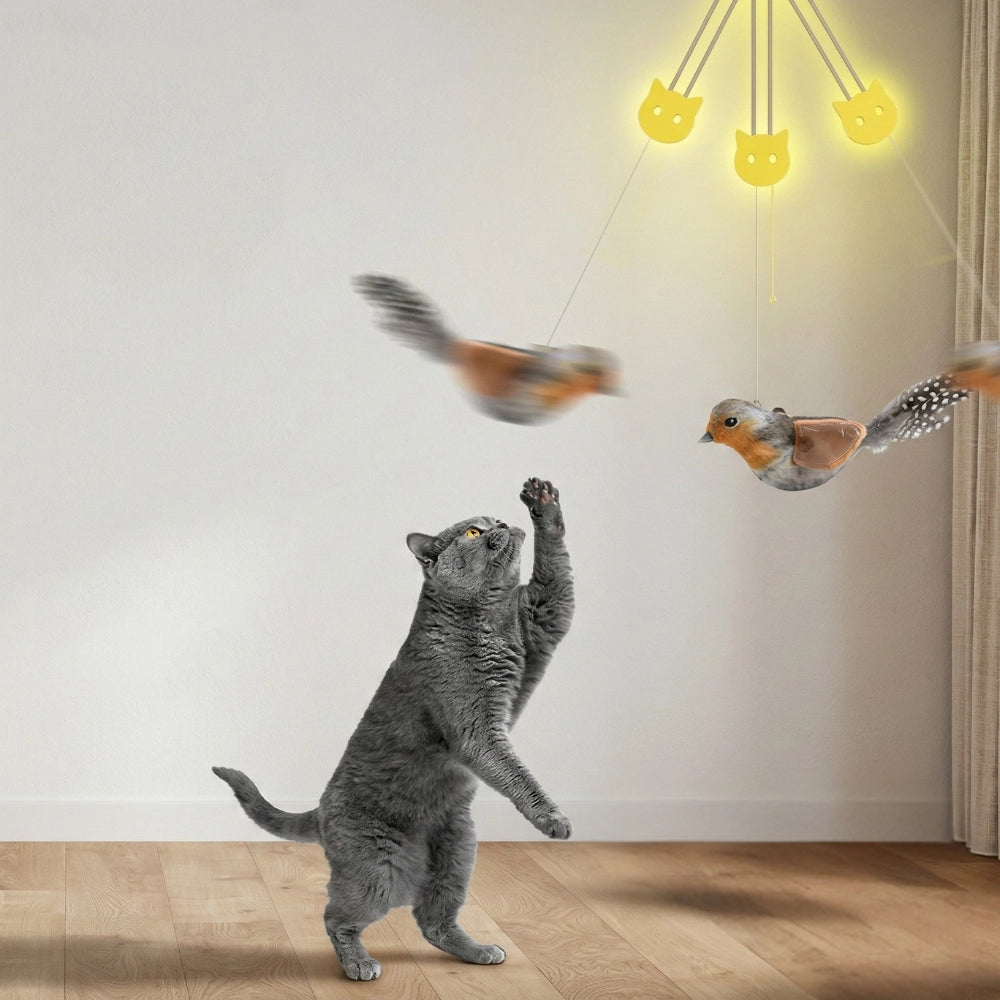 Brinquedo SwingBird: Pássaro Pêndulo Elástico com Som de Passarinho