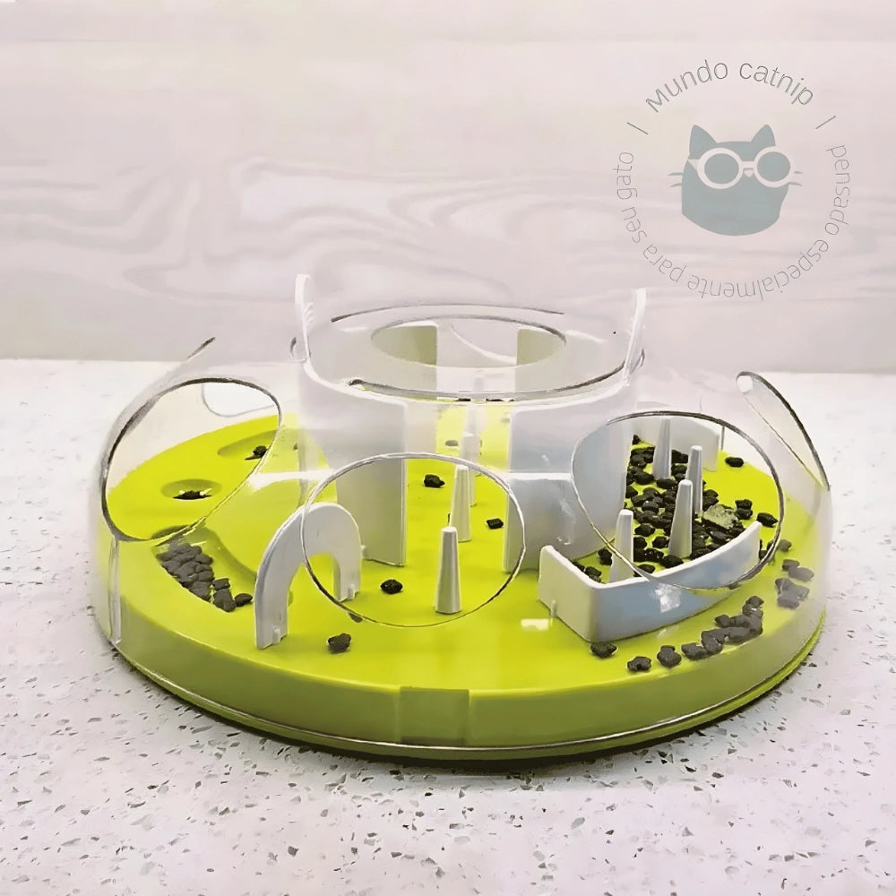 Comedouro Lento Labirinto Enriquecimento Alimentar Gatos