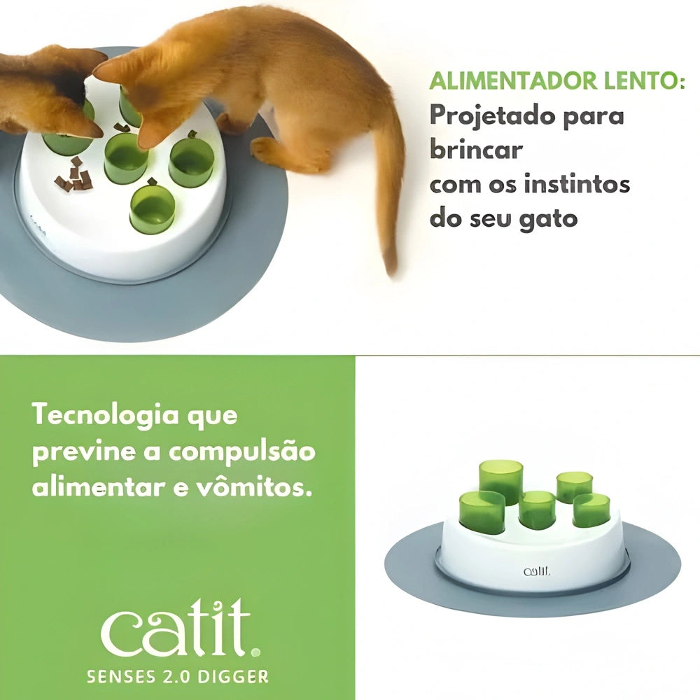 Comedouro Lento Catit Senses 2.0 Enriquecimento Alimentar
