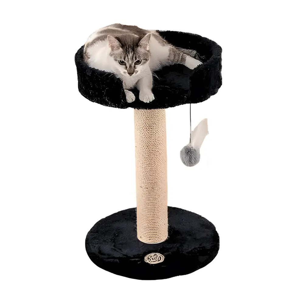 Arranhador com Caminha e Brinquedo Jumper - Preto