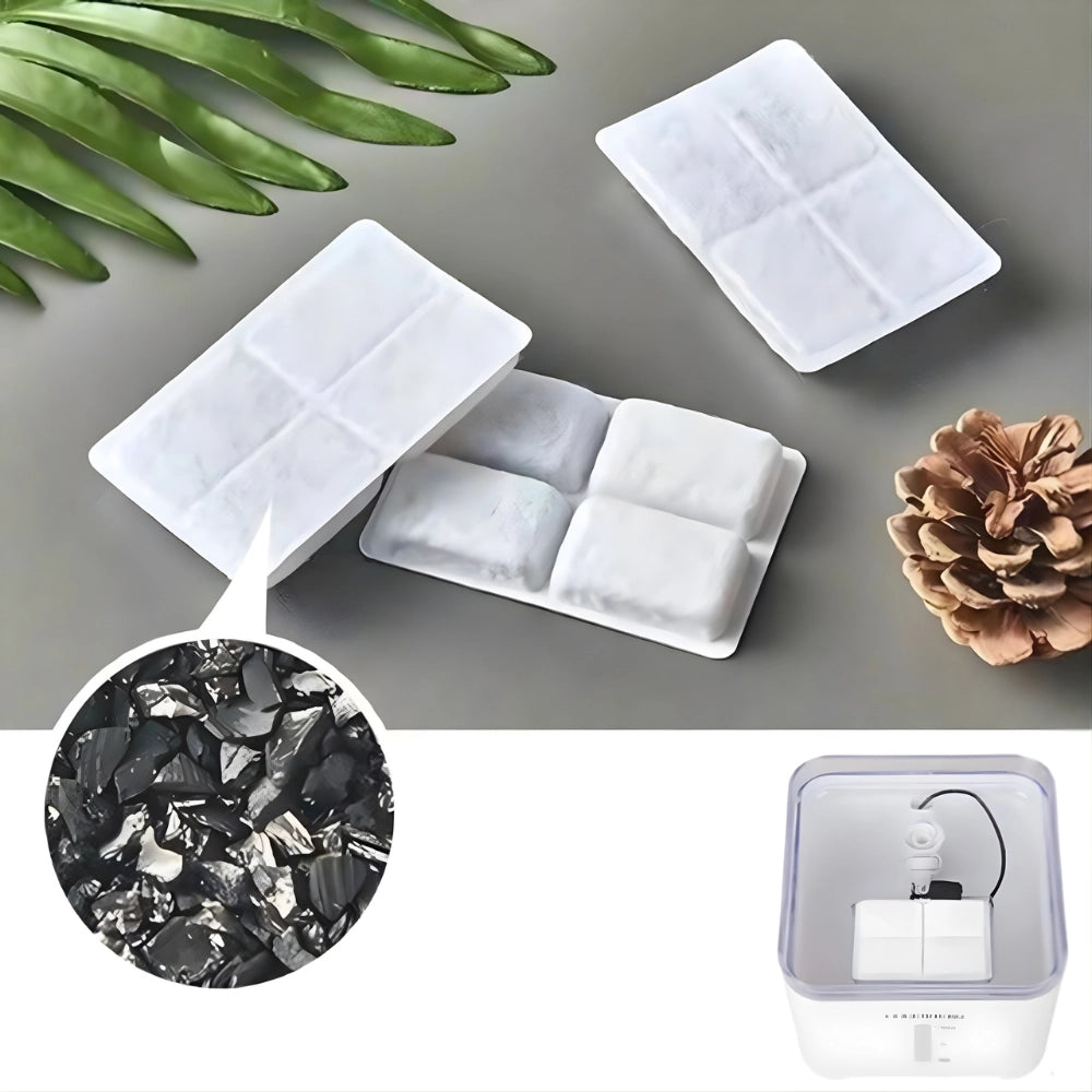 Refil Filtro para Fonte de Água Carvão Ativado - Modelo Curto Retangular